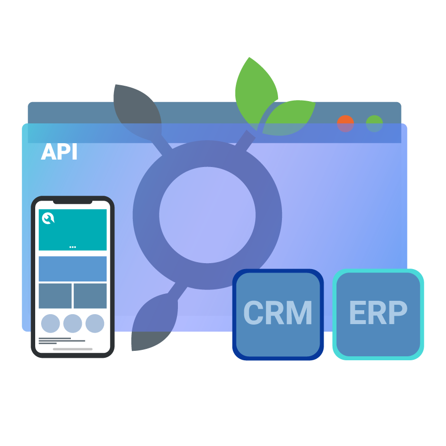 API, CRM, and ERP.